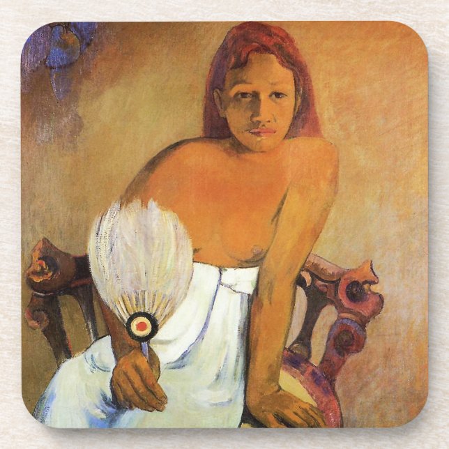 Posavasos Chica de Gauguin con los prácticos de costa de una (Frente)