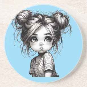 Posavasos Chica de Navidades Adorables con Pout - Idea de re