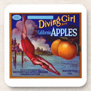 Posavasos Chica de submarinismo California Apples