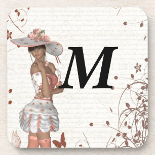 Posavasos Chica en gorra de verano