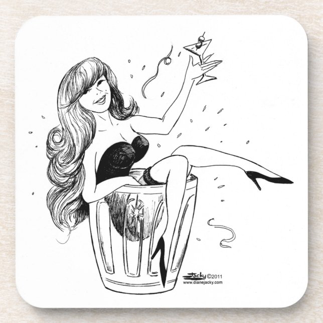 Posavasos Chica fiesta (Frente)