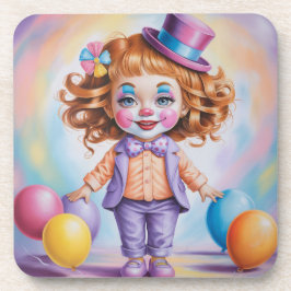 Posavasos Chica Ginger Clown Plastic Coaster Set