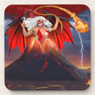 Posavasos Chica vampira rebelde: Escape del volcán