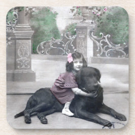 Posavasos Chica y su perro