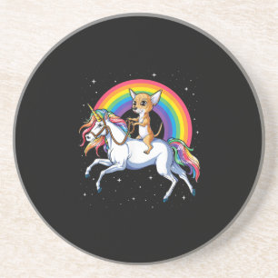 Posavasos chicas de chihuahua unicorn espacio galaxia rainbo