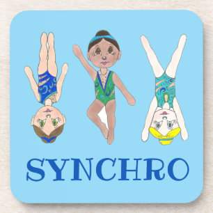 Posavasos Chicas De Natación Sincronizados Síncronos Deporte