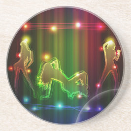 Posavasos Chicas fiestas Modernas y modernas luces neón
