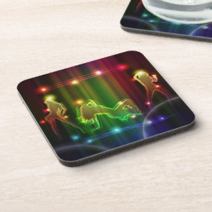Posavasos Chicas fiestas Modernas y modernas luces neón