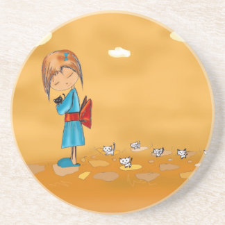 Posavasos chicas y gatos