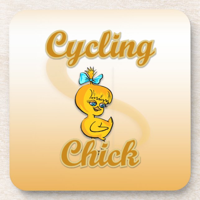 Posavasos Chick ciclista (Frente)