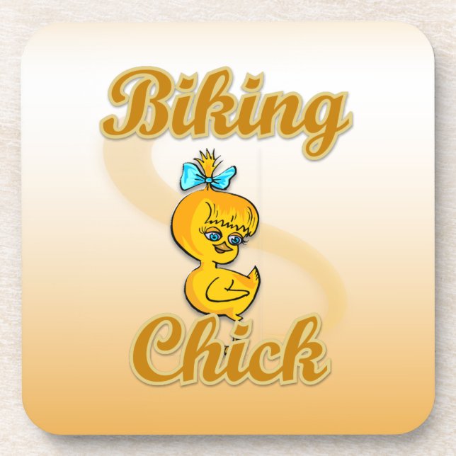 Posavasos Chick ciclista (Frente)