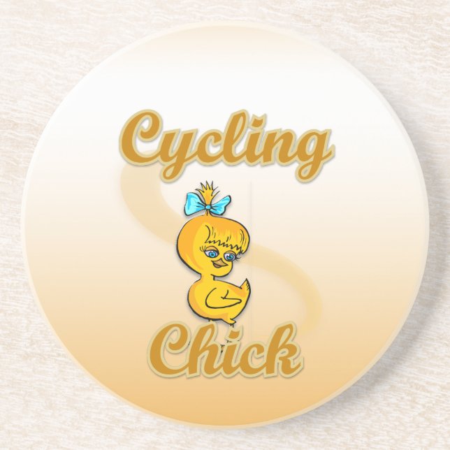 Posavasos Chick ciclista (Frente)