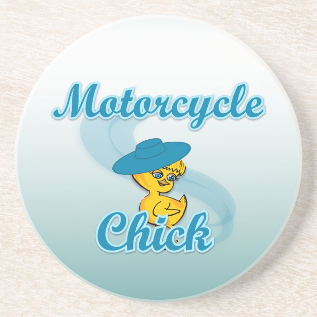 Posavasos Chick de motocicleta #3 (Frente)