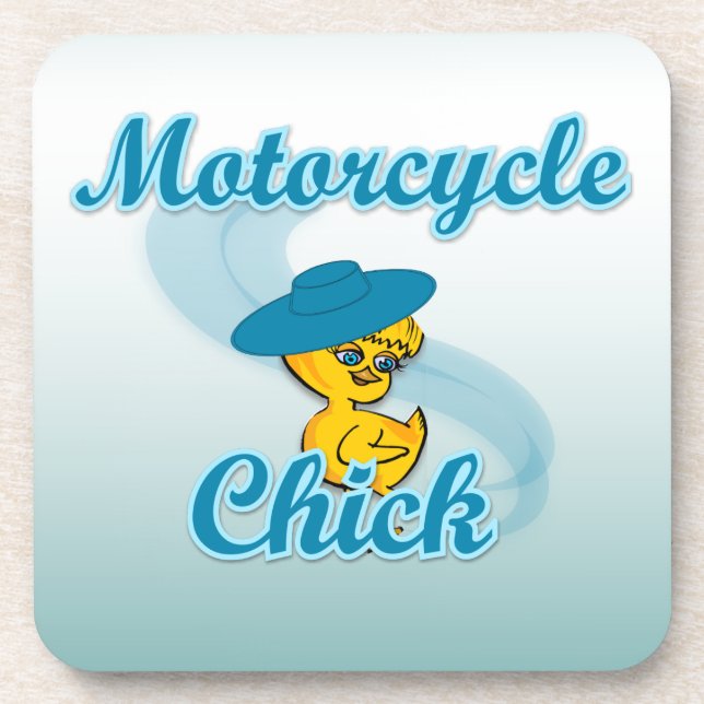 Posavasos Chick de motocicleta #3 (Frente)