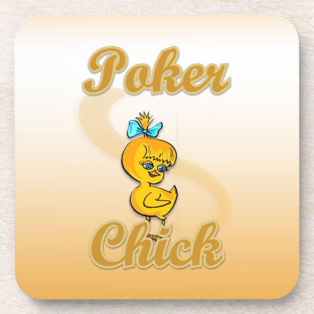 Posavasos Chick de póker (Frente)