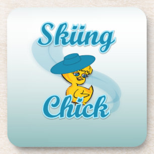 Posavasos Chick esquiando nº 3