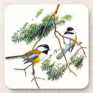 Posavasos Chickadee Cork Coasters