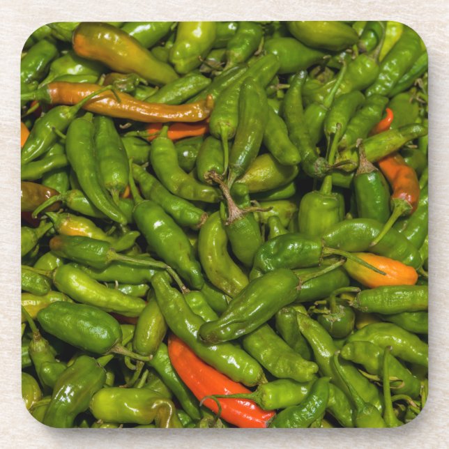 Posavasos Chiles a la venta en el mercado (Frente)