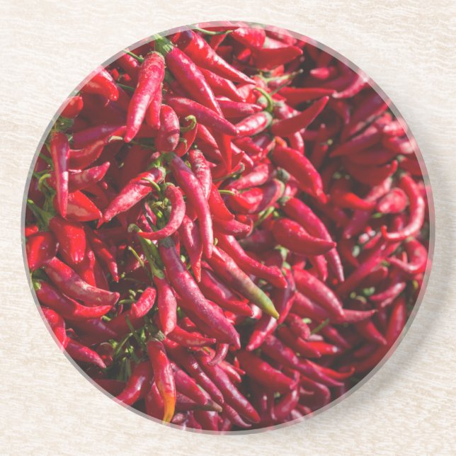 Posavasos Chili Rojo Picante En La Ciudad De Kalocsa (Frente)