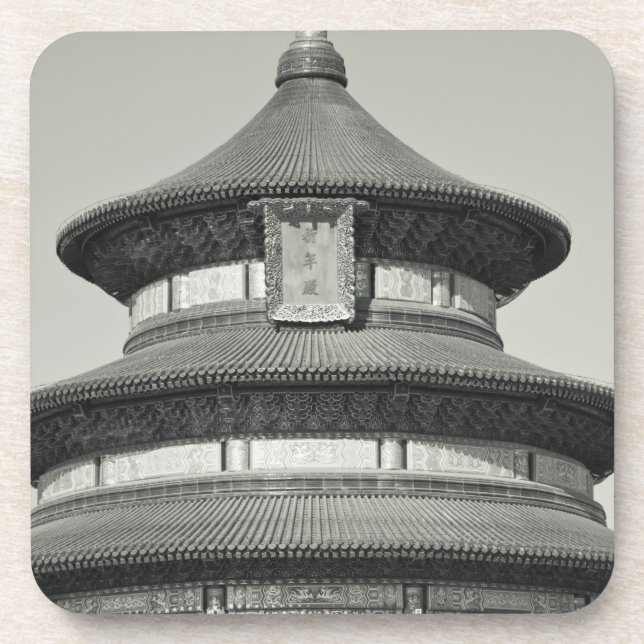 Posavasos China, Pekín, Distrito Chongwen. Templo de (Frente)