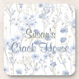 Posavasos Chinoiserie Blue Toile Pavo Real Mahjong Personali