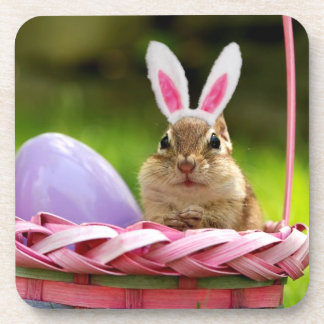 Posavasos Chipmunk del conejito de pascua