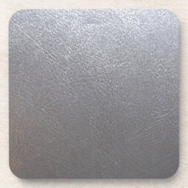 Posavasos Chispa del gris DE PLATA: Final de cuero de la