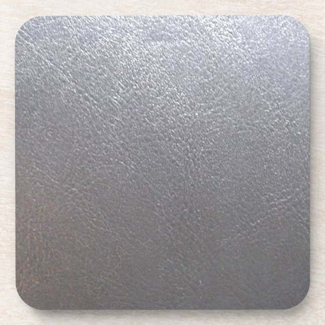 Posavasos Chispa del gris DE PLATA: Final de cuero de la (Frente)