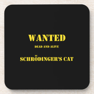 Posavasos Chiste Cuántico Divertido: El Gato de Schrödinger 