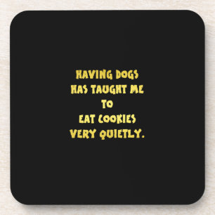 Posavasos Chiste de perros y cookies divertidos