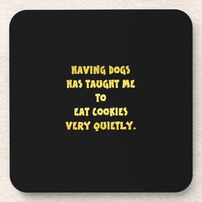 Posavasos Chiste de perros y cookies divertidos (Frente)