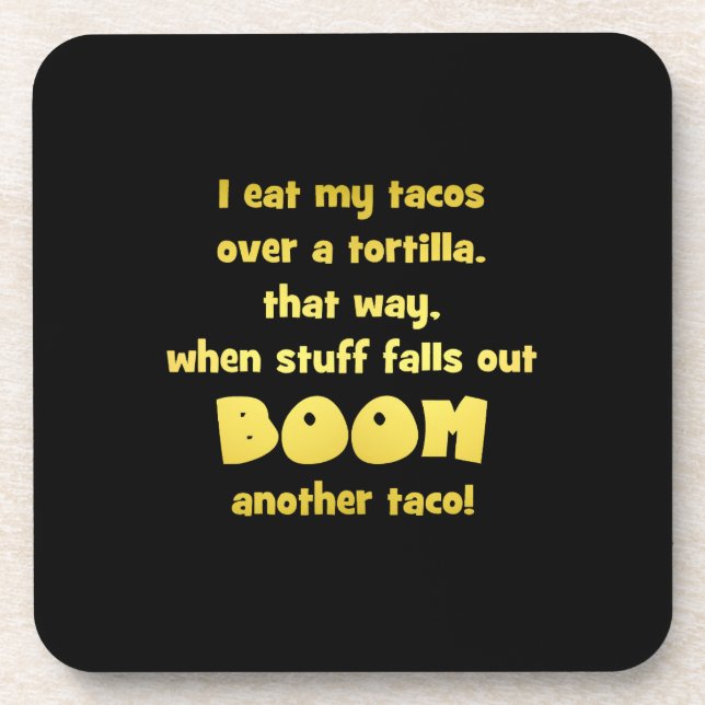 Posavasos Chiste divertido de tortilla Boom (Frente)