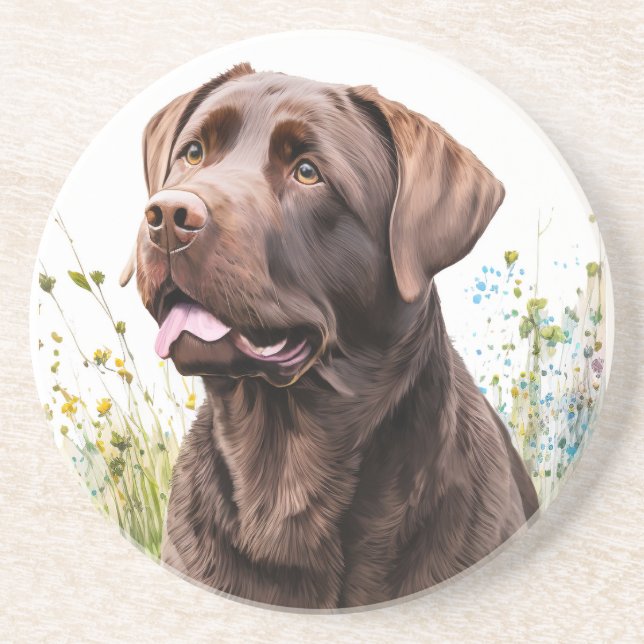 Posavasos Chocolate Labrador (Frente)