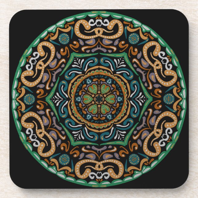 Posavasos Chons Da Mandala (Antecedentes de Personalizable) (Frente)