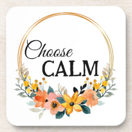 Posavasos Choose Calm Mindful Home Decor with Floral