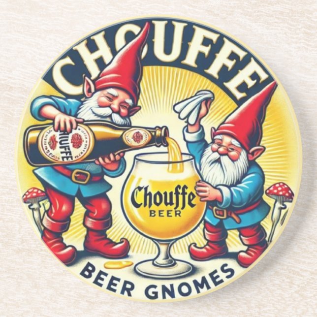 Posavasos Chouffe Beer Gnomes Theme Design (Frente)