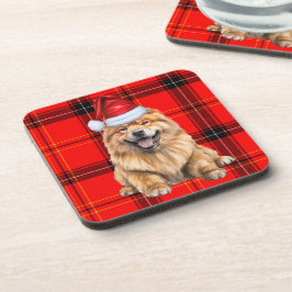 Posavasos Chow Chow Santa Dog