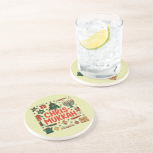 Posavasos Chrismukkah Hanukkah Navidades judío Religioso