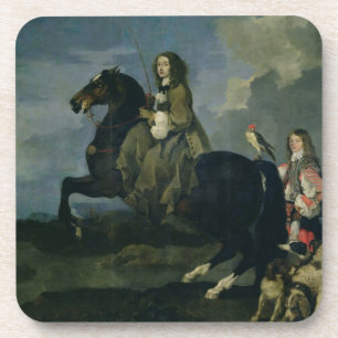 Posavasos Christina de Suecia (1626-89) a caballo, 1653 (