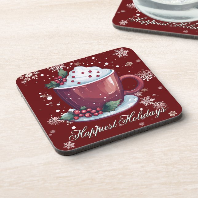 Posavasos Christmas Cup of Hot Chocolate | Red (Lado Izquierdo)