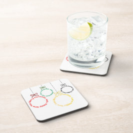 Posavasos Christmas Ornaments Text Design