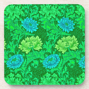 Posavasos Chrysanthemums de William Morris, Lime Green y Aqu