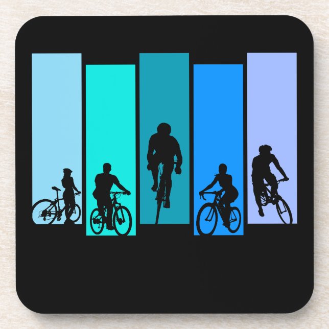 Posavasos Ciclismo Deportes de Silhouette (Frente)