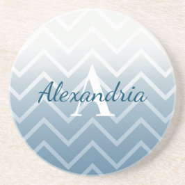 Posavasos Cielo Azul Chevron Blanco