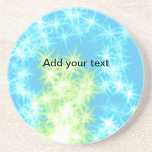 Posavasos Cielo azul simple brillo destello estrellas añade 
