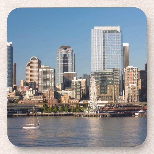 Posavasos Cielo azul sobre la costa de la bahía de Elliott (Frente)