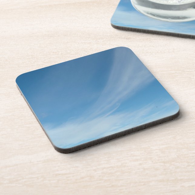 Posavasos Cielo azul y nubes blancas (Lado Izquierdo)