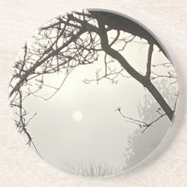 Posavasos Cielo Blanco Y Sol Dramáticamente Enmarcado Por Ár