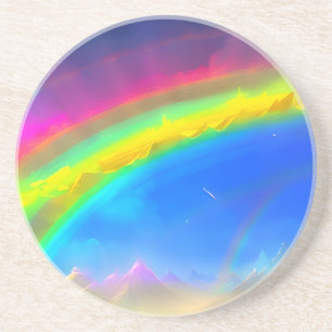 Posavasos Cielo brillante de arco iris