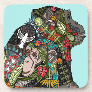 Posavasos cielo de amor de chimpancé